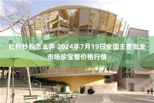 杠杆炒股怎么弄 2024年7月19日全国主要批发市场珍宝蟹价格行情