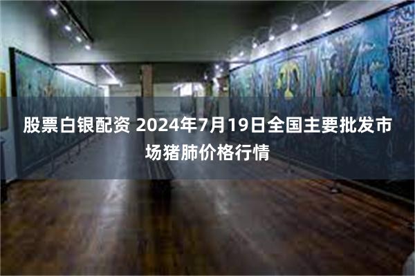 股票白银配资 2024年7月19日全国主要批发市场猪肺价格行情