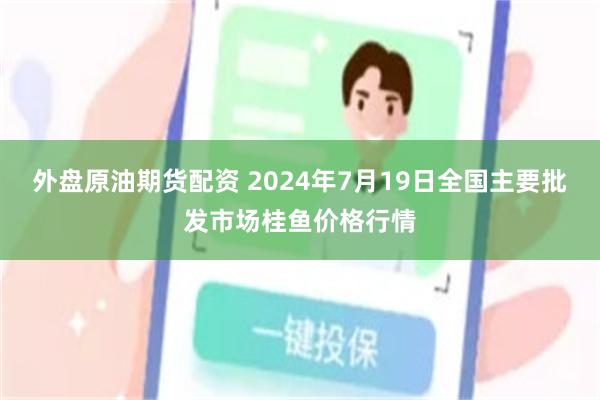 外盘原油期货配资 2024年7月19日全国主要批发市场桂鱼价格行情