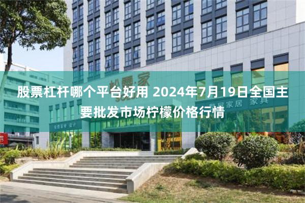 股票杠杆哪个平台好用 2024年7月19日全国主要批发市场柠檬价格行情