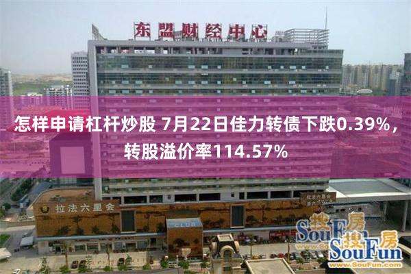 怎样申请杠杆炒股 7月22日佳力转债下跌0.39%，转股溢价率114.57%