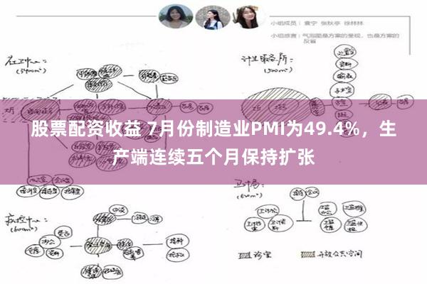 股票配资收益 7月份制造业PMI为49.4%，生产端连续五个月保持扩张