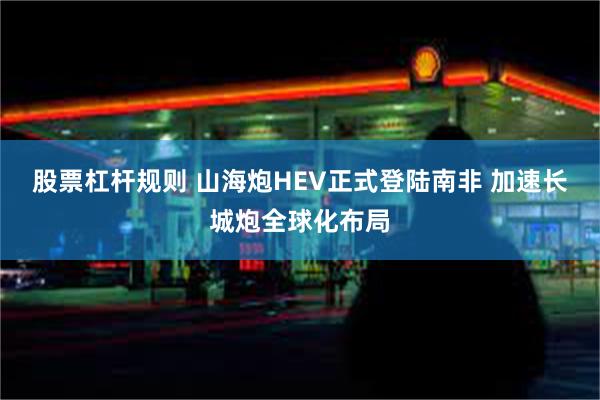 股票杠杆规则 山海炮HEV正式登陆南非 加速长城炮全球化布局