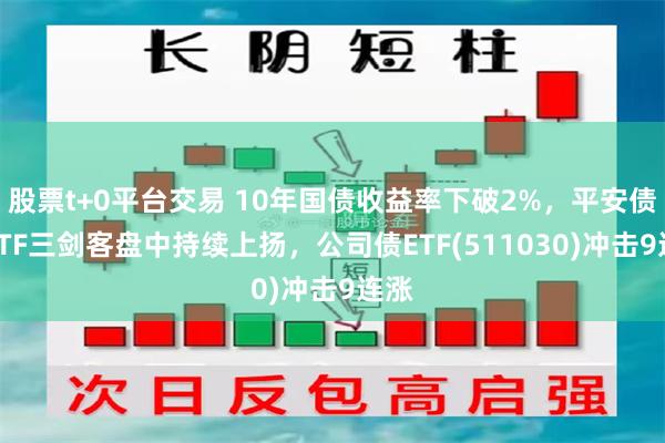 股票t+0平台交易 10年国债收益率下破2%，平安债券ETF三剑客盘中持续上扬，公司债ETF(511030)冲击9连涨