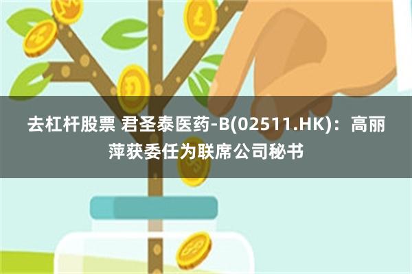 去杠杆股票 君圣泰医药-B(02511.HK)：高丽萍获委任为联席公司秘书